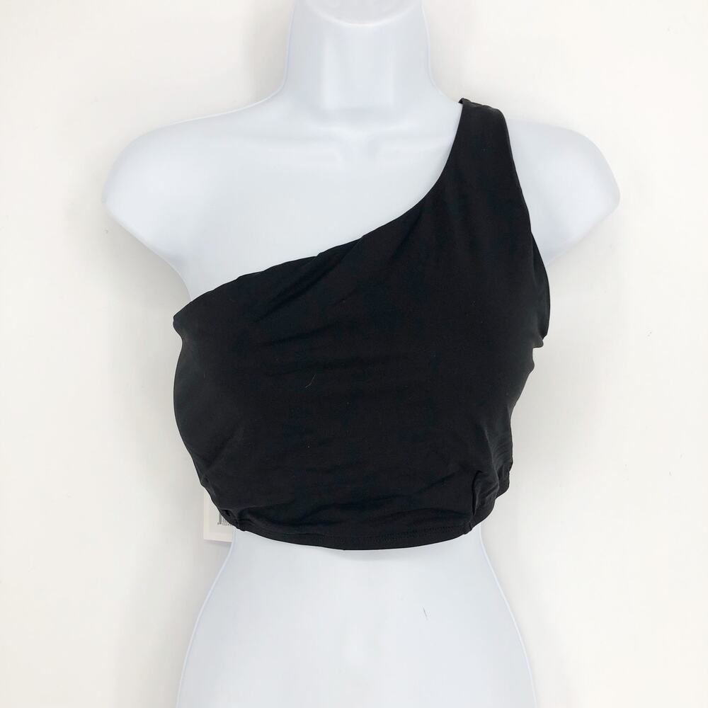 ANDIE SWIM The Wynwood Bikini Top Size XXL US 18 Black One Shoulder NWT - Picture 4 of 10